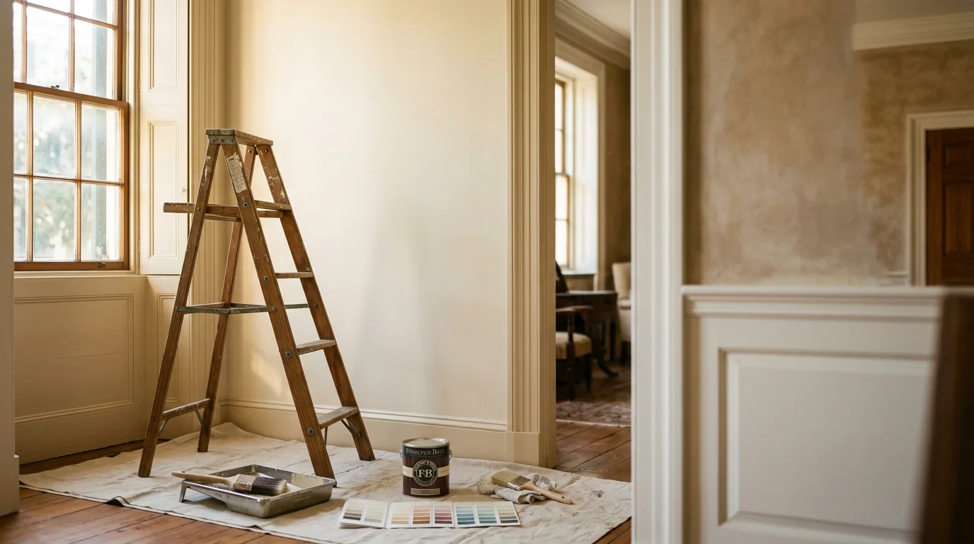 Professional interior and exterior painting work on a residential home in Charleston, SC