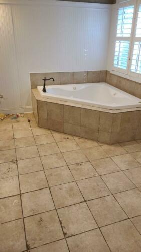 Bathroom Flooring and wall tile - BEFORE