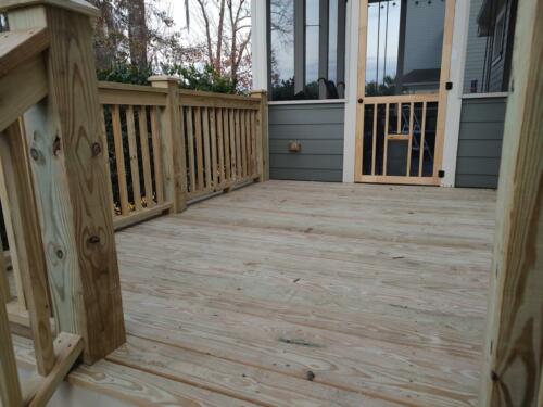 Back Porch Wood Flooring - AFTER
